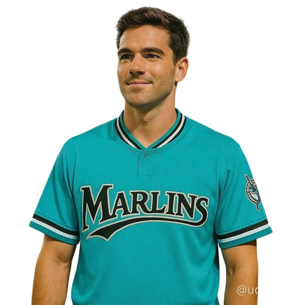 MLB Mitchell & Ness Florida Marlins Jersey Size M‎ Original Old Logo Nwot
